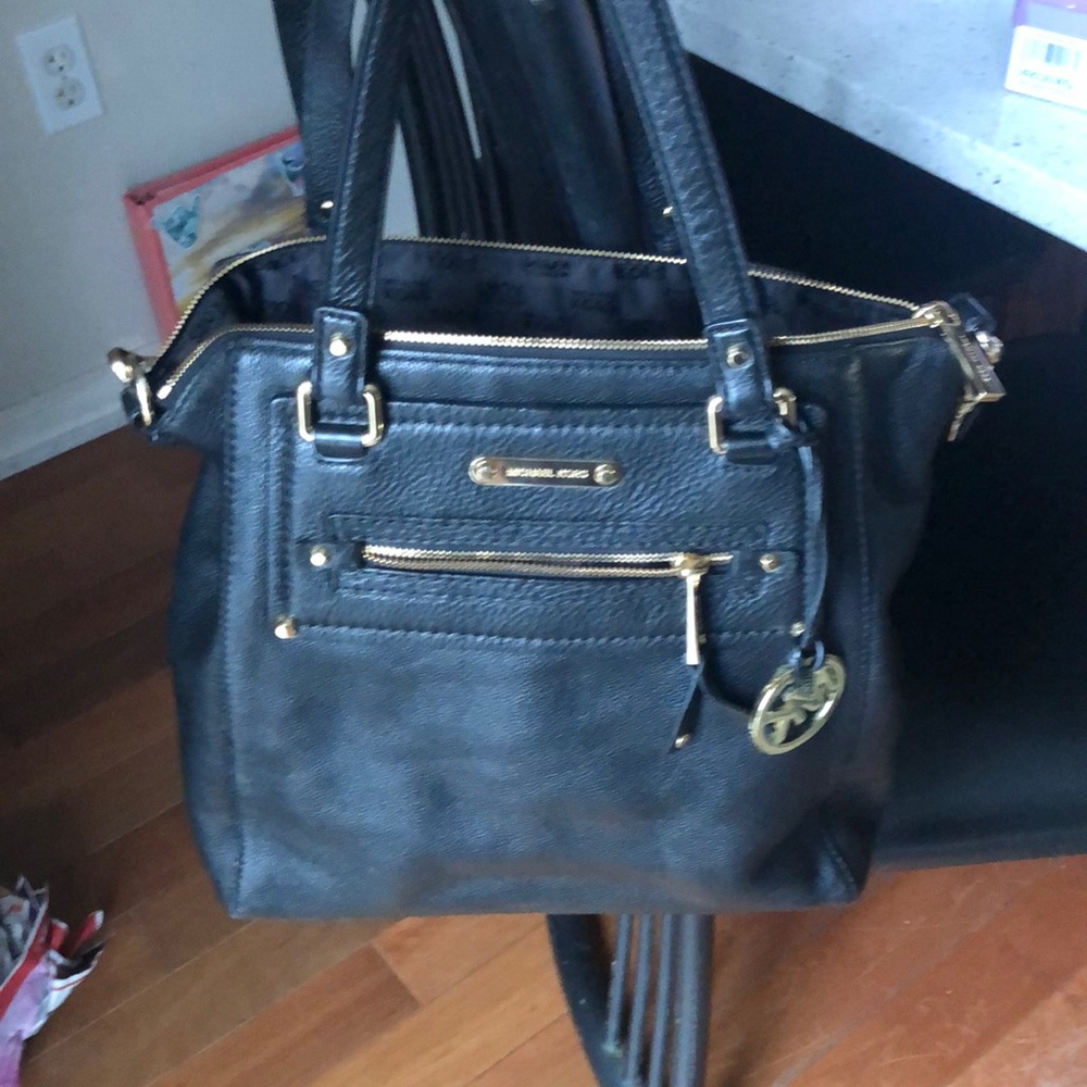 Michael Kors black leather purse